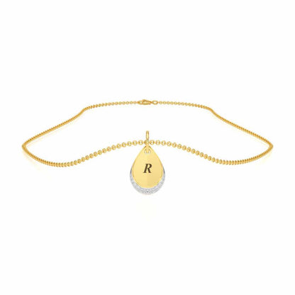 Drop Says Silver Pendant - Yellow Gold - Image 3