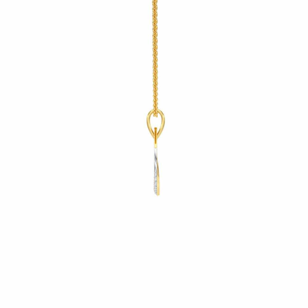 Drop Says Silver Pendant - Yellow Gold - Image 4