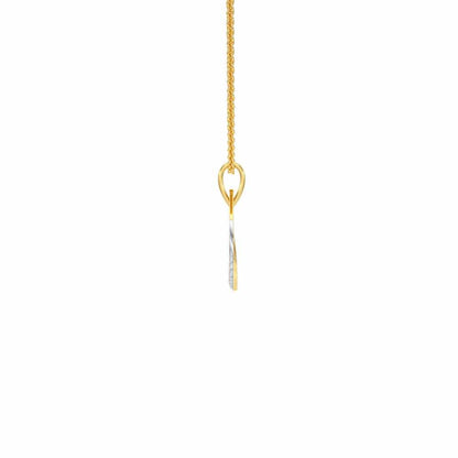 Drop Says Silver Pendant - Yellow Gold - Image 4
