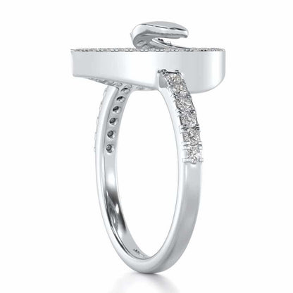 Drop Shine Silver Ring - White Gold - Image 3