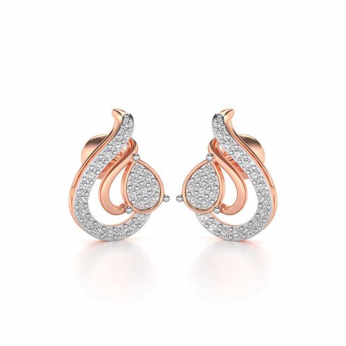 Drop in drops Silver Earrings - Rose Gold - Image 1