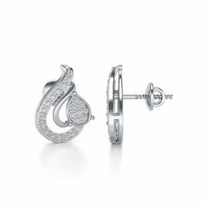 Drop in drops Silver Earrings - White Gold - Image 4
