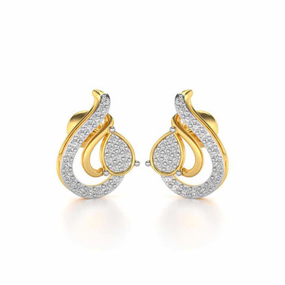 Drop in drops Silver Earrings - Yellow Gold - Image 1