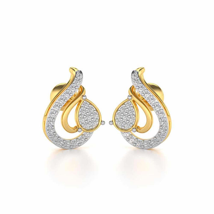 Drop in drops Silver Earrings - Yellow Gold - Image 1
