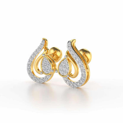 Drop in drops Silver Earrings - Yellow Gold - Image 3