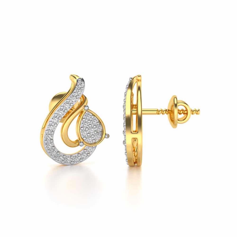 Drop in drops Silver Earrings - Yellow Gold - Image 4