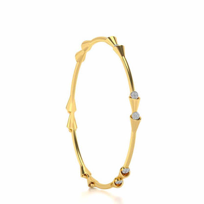 Drop-lays Silver Bangles - Yellow Gold - Image 3