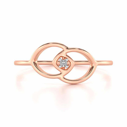 Dualism Silver Ring - Rose Gold - Image 4