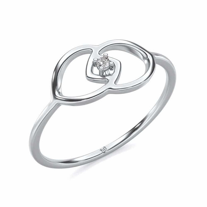 Dualism Silver Ring - White Gold - Image 1