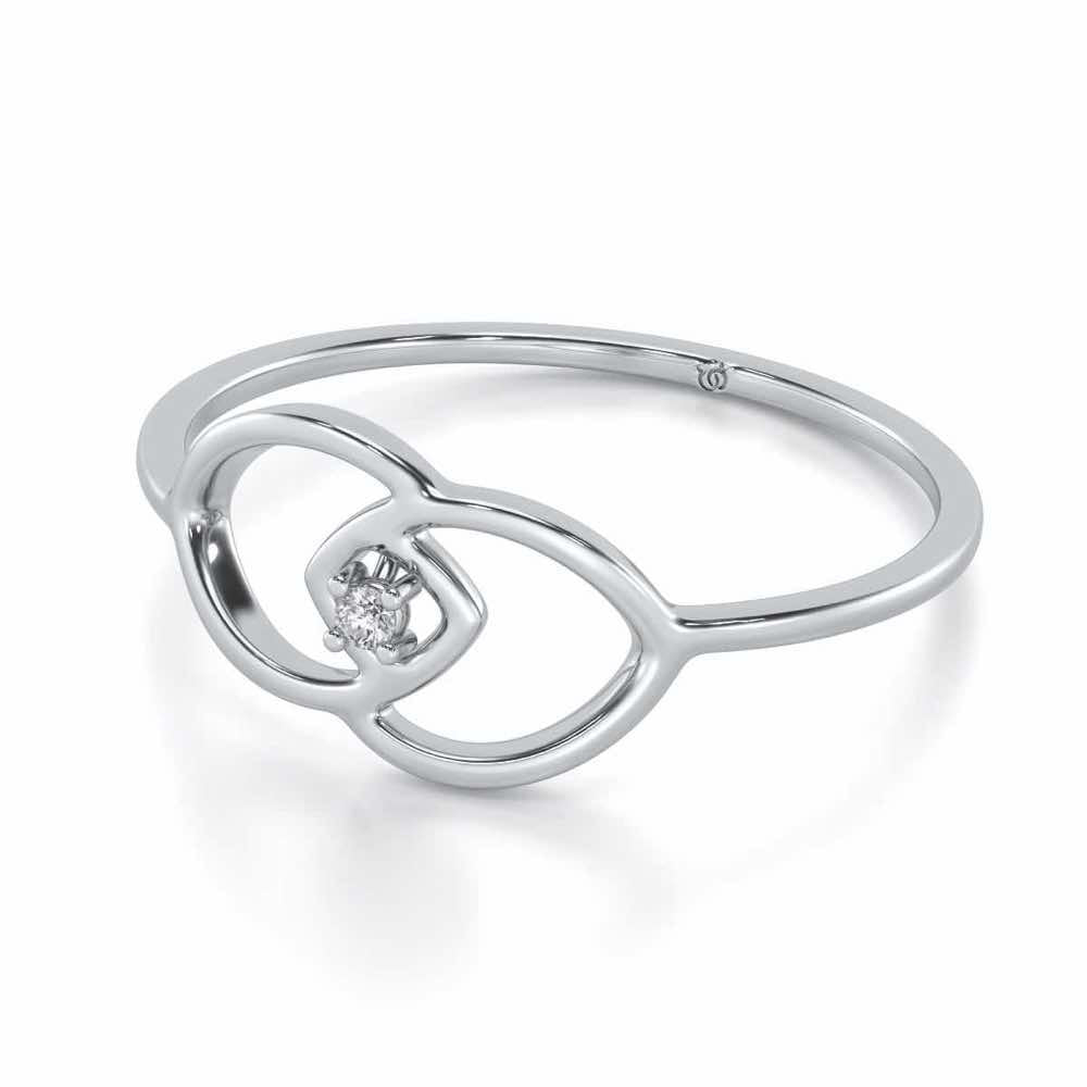 Dualism Silver Ring - White Gold - Image 2