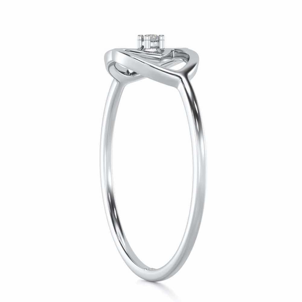 Dualism Silver Ring - White Gold - Image 3