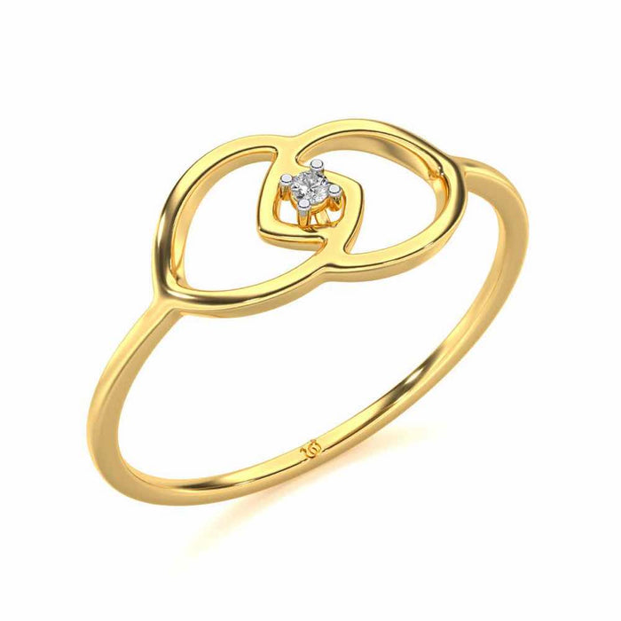 Dualism Silver Ring - Yellow Gold - Image 1