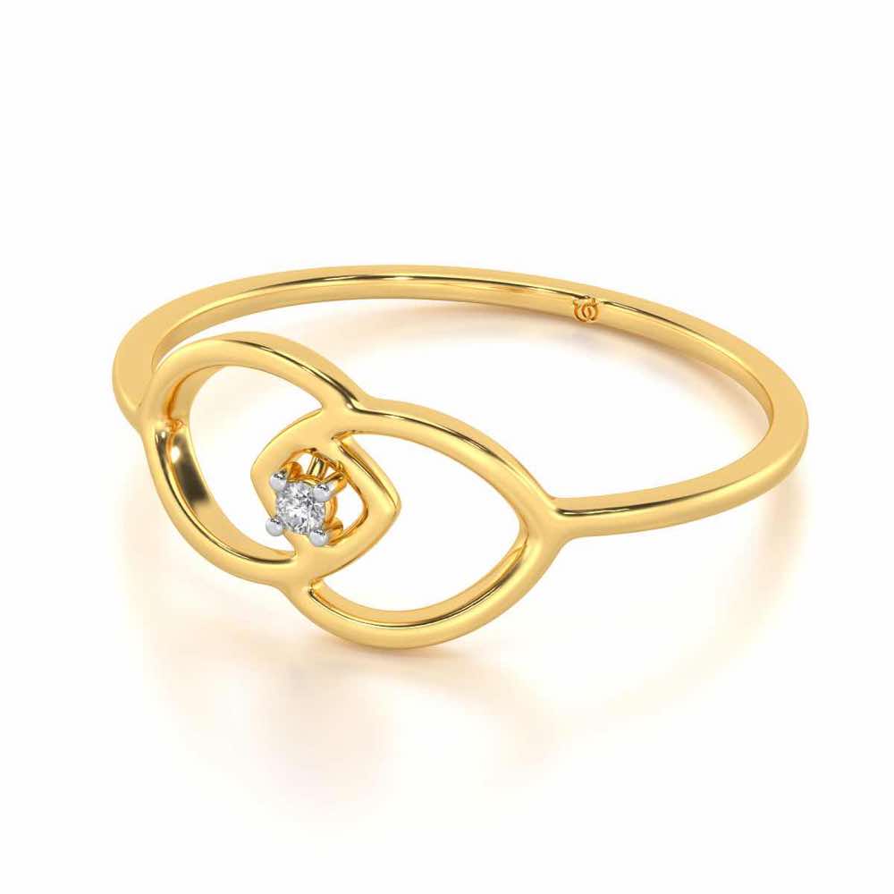 Dualism Silver Ring - Yellow Gold - Image 2