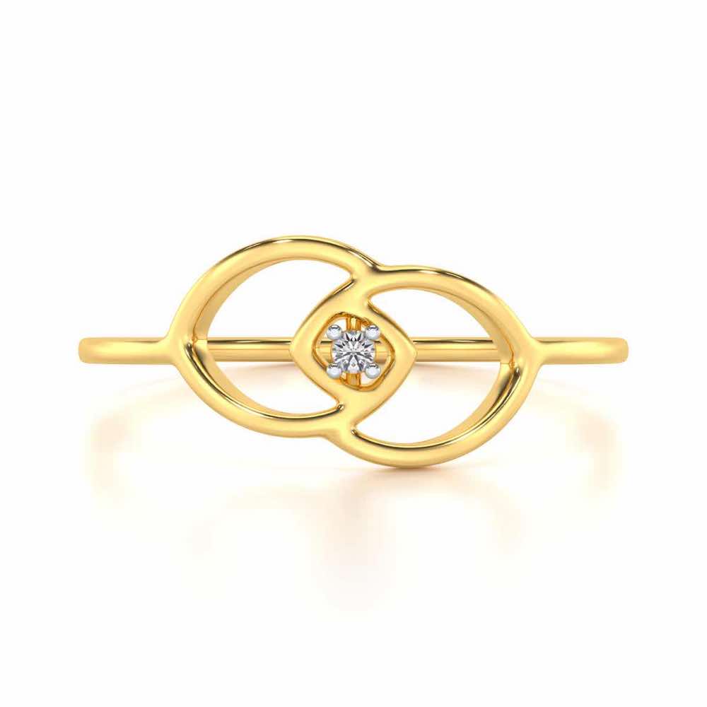 Dualism Silver Ring - Yellow Gold - Image 4