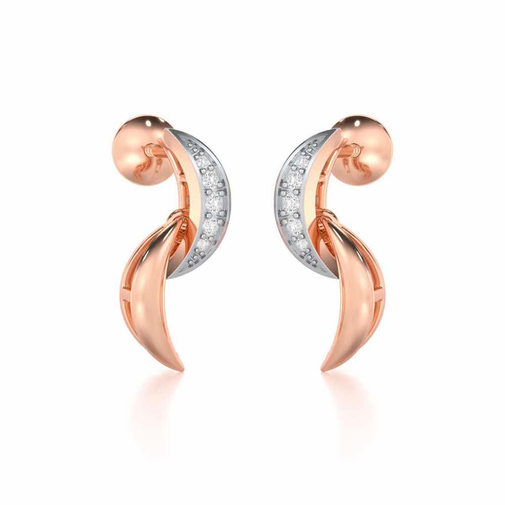 Duchess Loom Silver Earrings - Rose Gold - Image 2