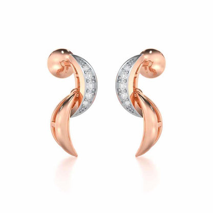 Duchess Loom Silver Earrings - Rose Gold - Image 2