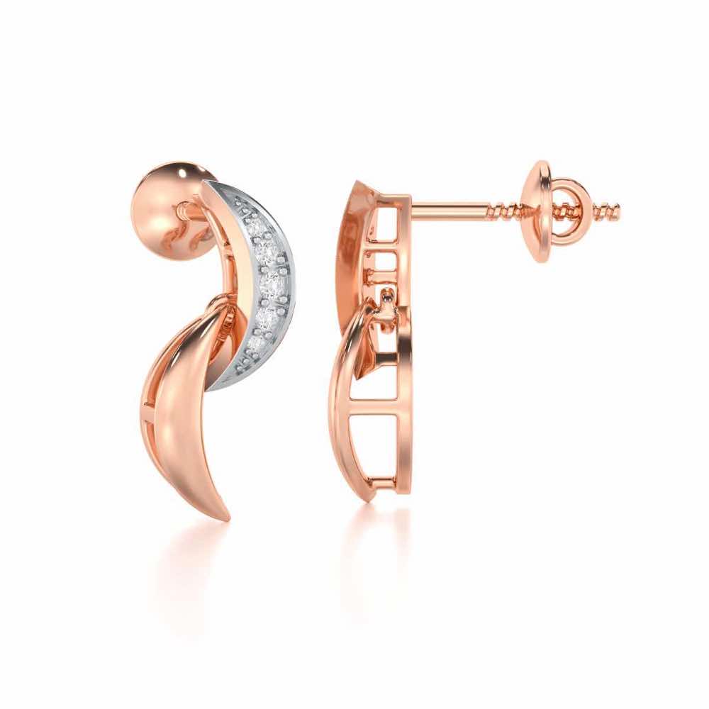 Duchess Loom Silver Earrings - Rose Gold - Image 4