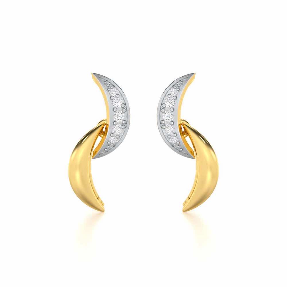 Duchess Loom Silver Earrings - Yellow Gold - Image 1