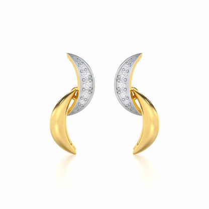 Duchess Loom Silver Earrings - Yellow Gold - Image 1