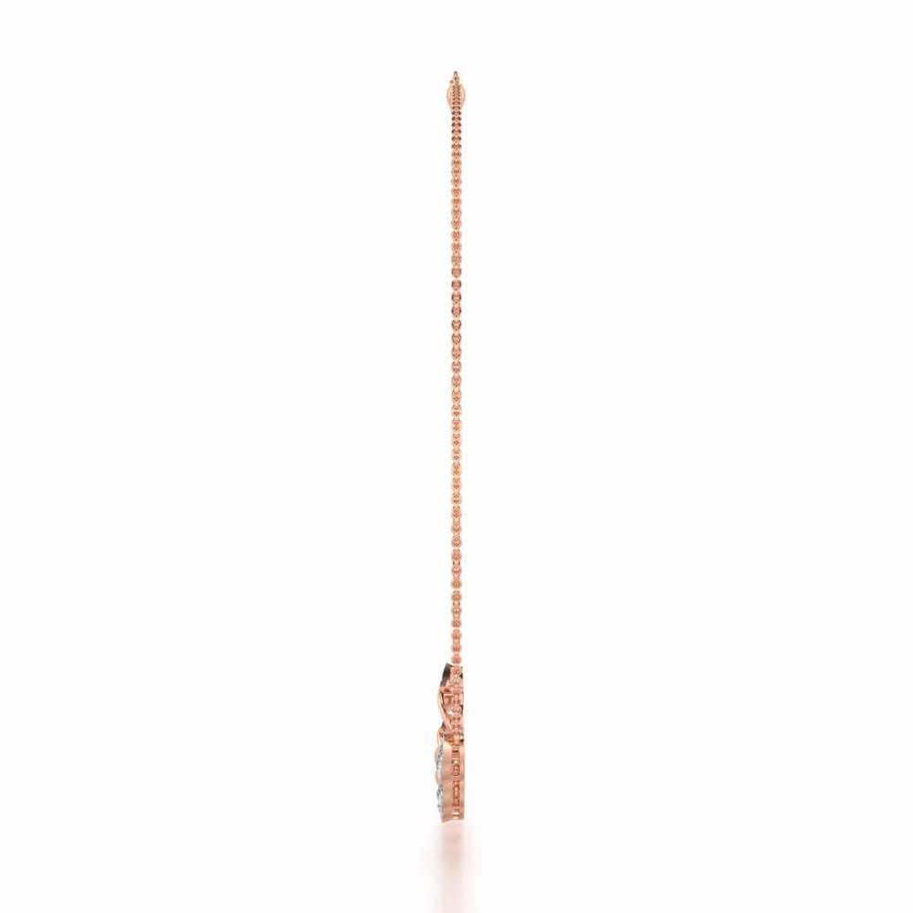 Duchess Loom Silver Necklace - Rose Gold - Image 4