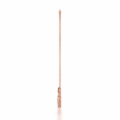 Duchess Loom Silver Necklace - Rose Gold - Image 4