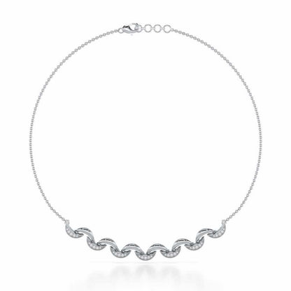Duchess Loom Silver Necklace - White Gold - Image 2