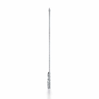 Duchess Loom Silver Necklace - White Gold - Image 4