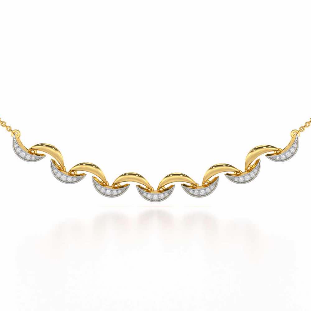 Duchess Loom Silver Necklace - Yellow Gold - Image 1