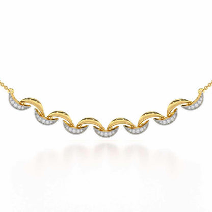 Duchess Loom Silver Necklace - Yellow Gold - Image 1