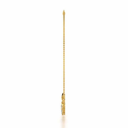 Duchess Loom Silver Necklace - Yellow Gold - Image 4
