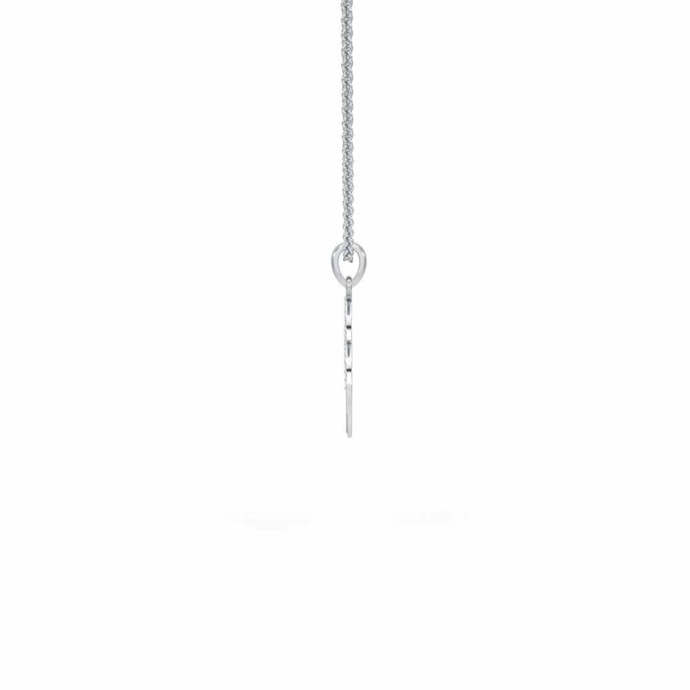Dwell In Heart Silver Pendant - White Gold - Image 4