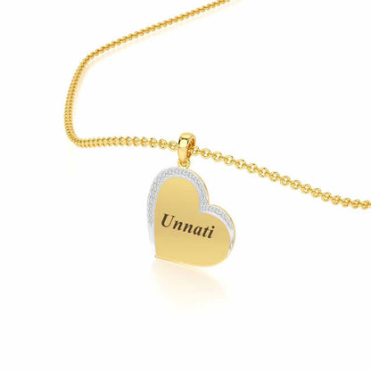 Dwell In Heart Silver Pendant - Yellow Gold - Image 2