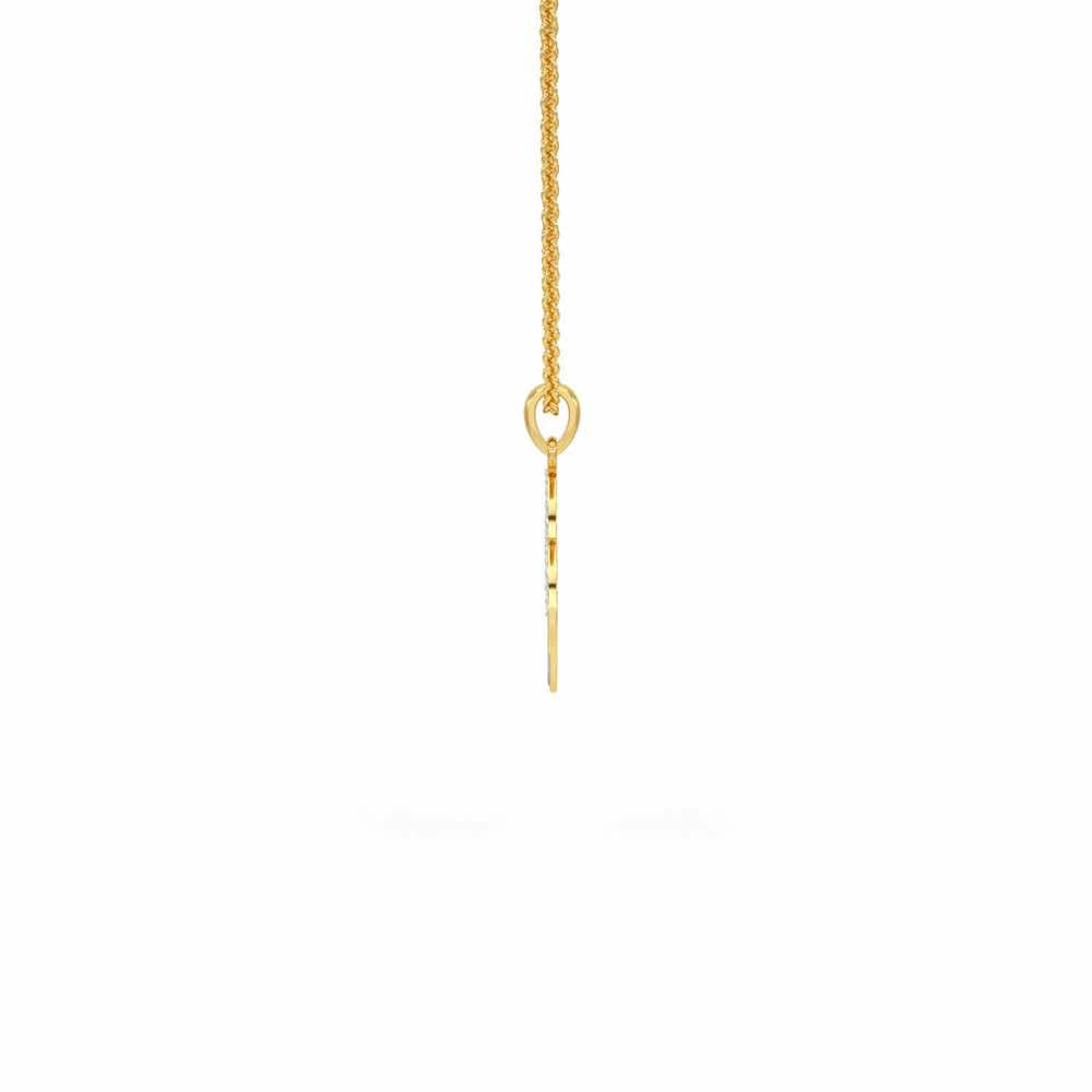Dwell In Heart Silver Pendant - Yellow Gold - Image 4