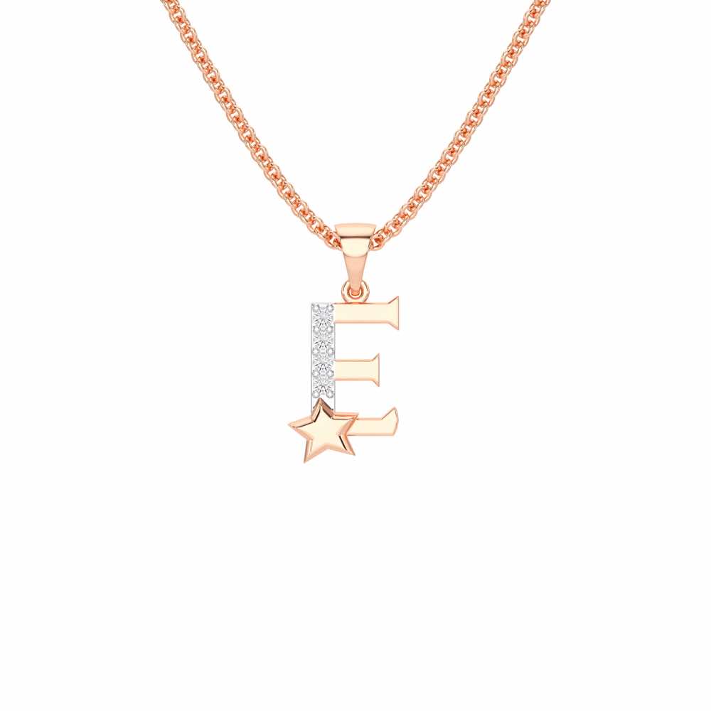 E-Glint Silver Pendant - Rose Gold - Image 1