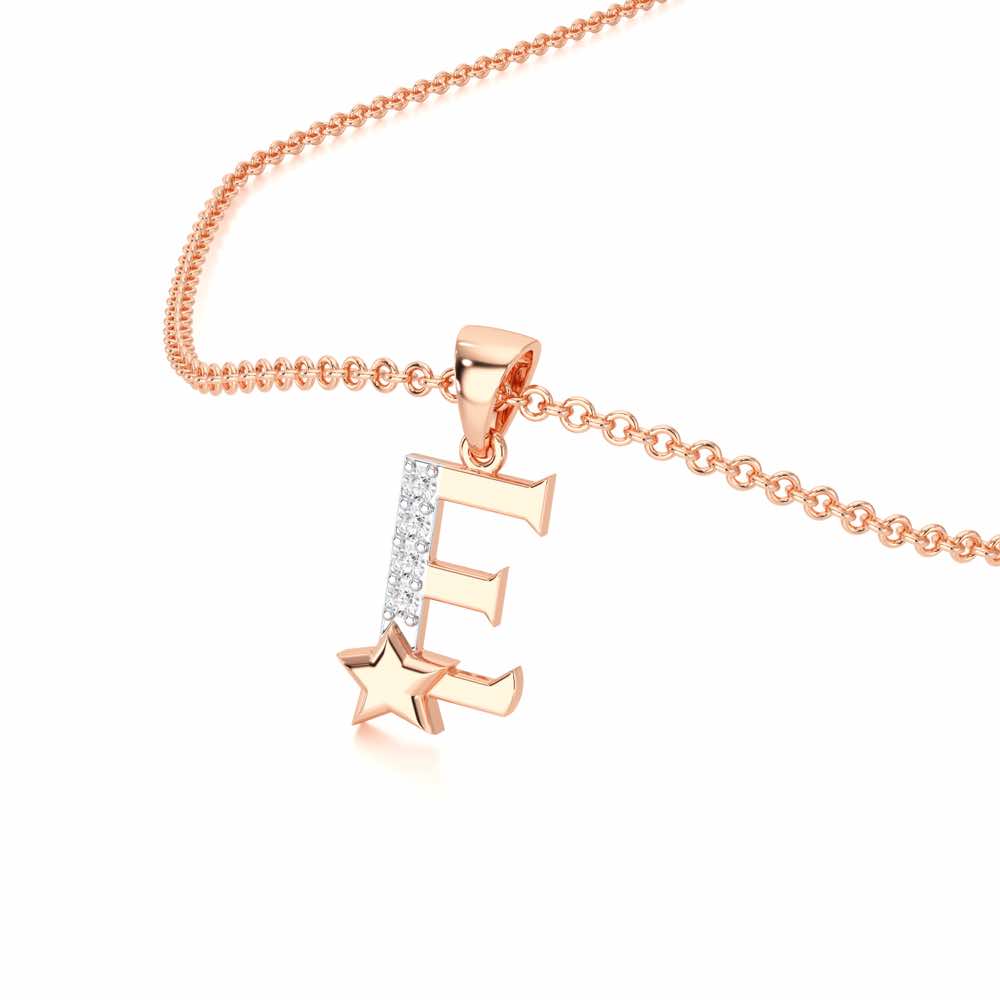 E-Glint Silver Pendant - Rose Gold - Image 2