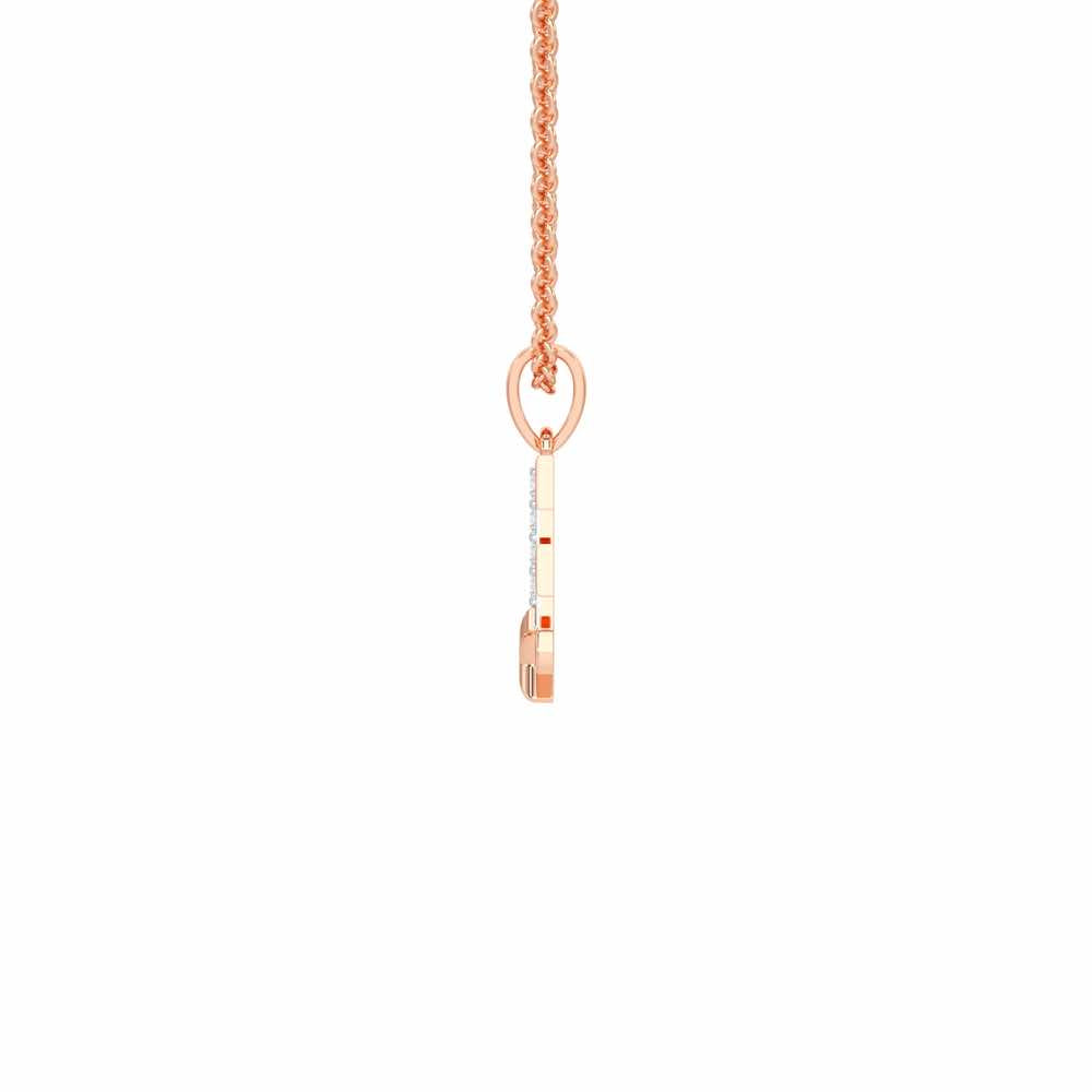 E-Glint Silver Pendant - Rose Gold - Image 3