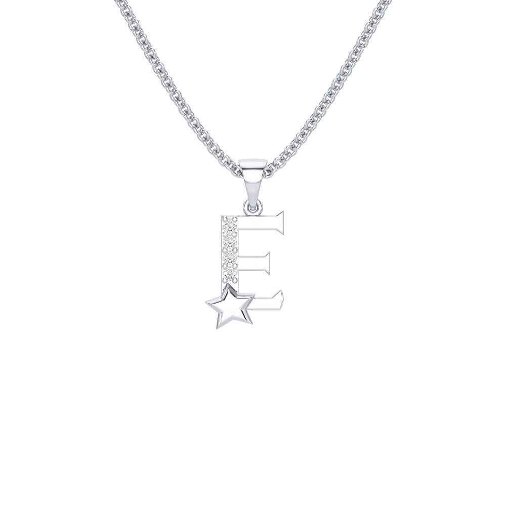 E-Glint Silver Pendant - White Gold - Image 1