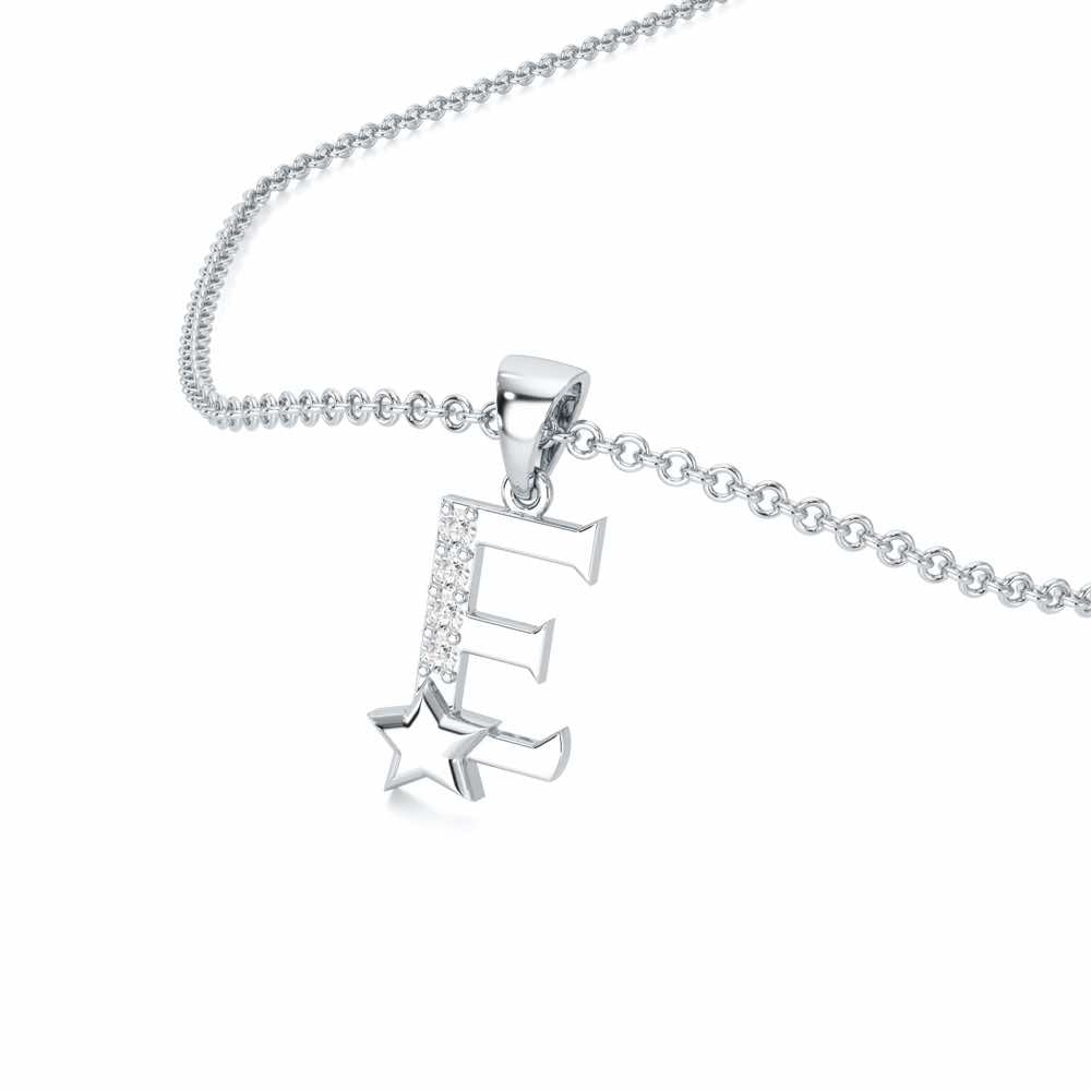E-Glint Silver Pendant - White Gold - Image 2