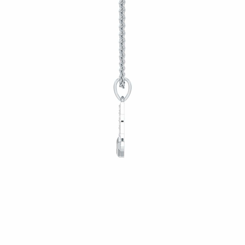 E-Glint Silver Pendant - White Gold - Image 3