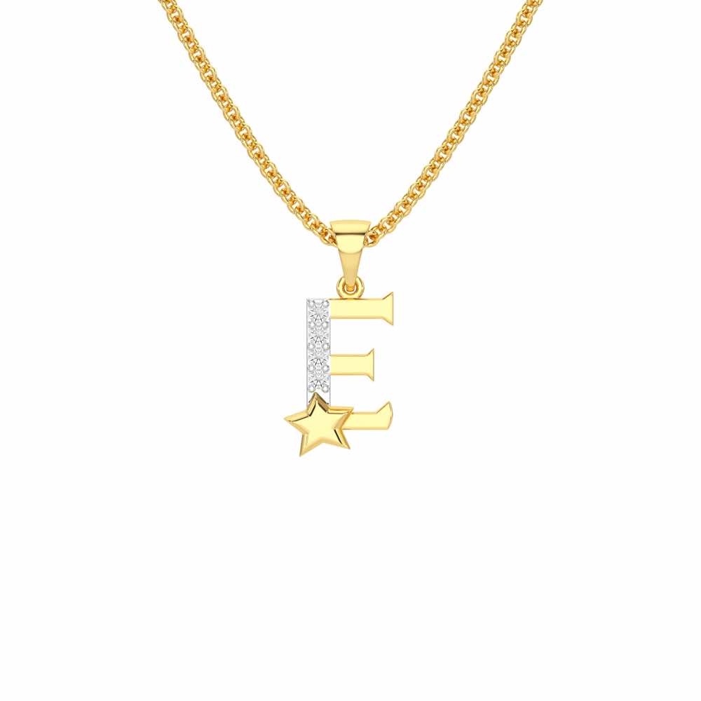 E-Glint Silver Pendant - Yellow Gold - Image 1