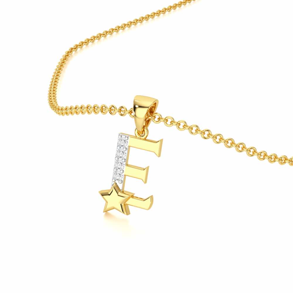 E-Glint Silver Pendant - Yellow Gold - Image 2