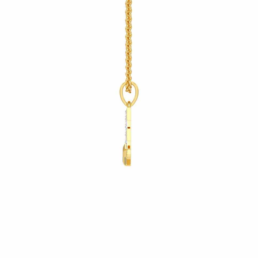 E-Glint Silver Pendant - Yellow Gold - Image 3