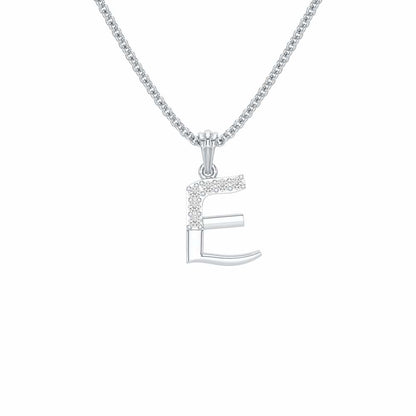 E-Luke Silver Pendant - White Gold - Image 1