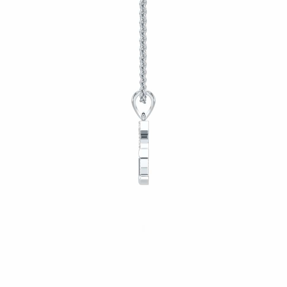 E-Luke Silver Pendant - White Gold - Image 3