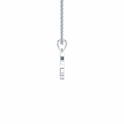 E-Luke Silver Pendant - White Gold - Image 3