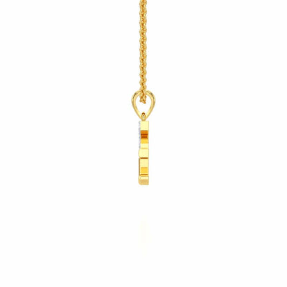 E-Luke Silver Pendant - Yellow Gold - Image 3