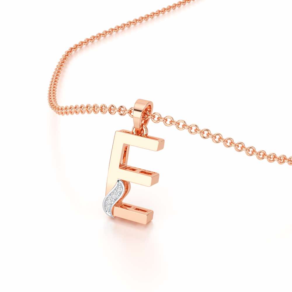 E-Spark Silver Pendant - Rose Gold - Image 2