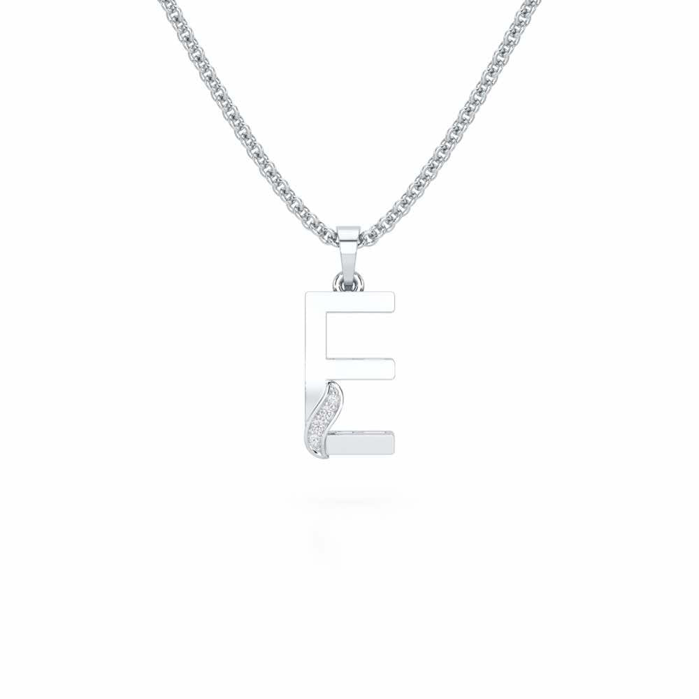 E-Spark Silver Pendant - White Gold - Image 1
