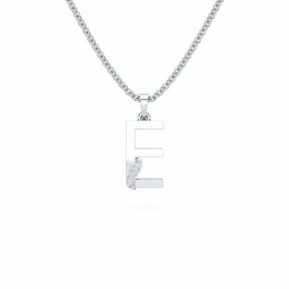 E-Spark Silver Pendant - White Gold - Image 1