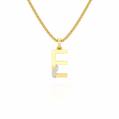 E-Spark Silver Pendant - Yellow Gold - Image 1